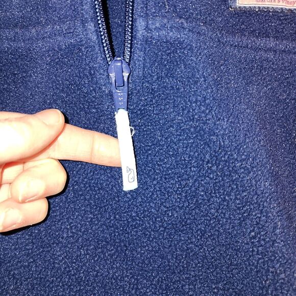 Vineyard Vines Sweatshirt Fleece Mens XS Blue Marthas Fleece Quater Zip Pullover - Picture 3 of 12